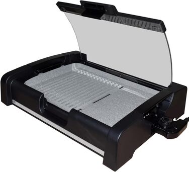 Настільний гриль Syntrox Germany Strivasa з керамічною пластиною для гриля, електричний гриль 2200 Вт, контактний гриль, електричний настільний гриль, зручний, 6 кілограмів, нековзні гумові ніжки