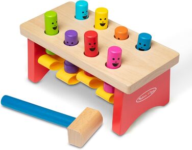 Розкішний верстак Melissa & Doug для вибивання та постукування Навчальна іграшка 2 роки Подарунок для хлопчиків або дівчаток Розкішний верстак (новий)