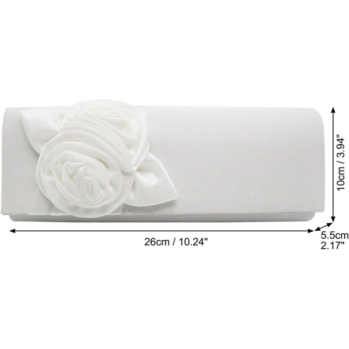 Сатинова сумочка-клатч з квітковим візерунком для весілля, вечірки, випускного, вечора. Біла жіноча сумочка.