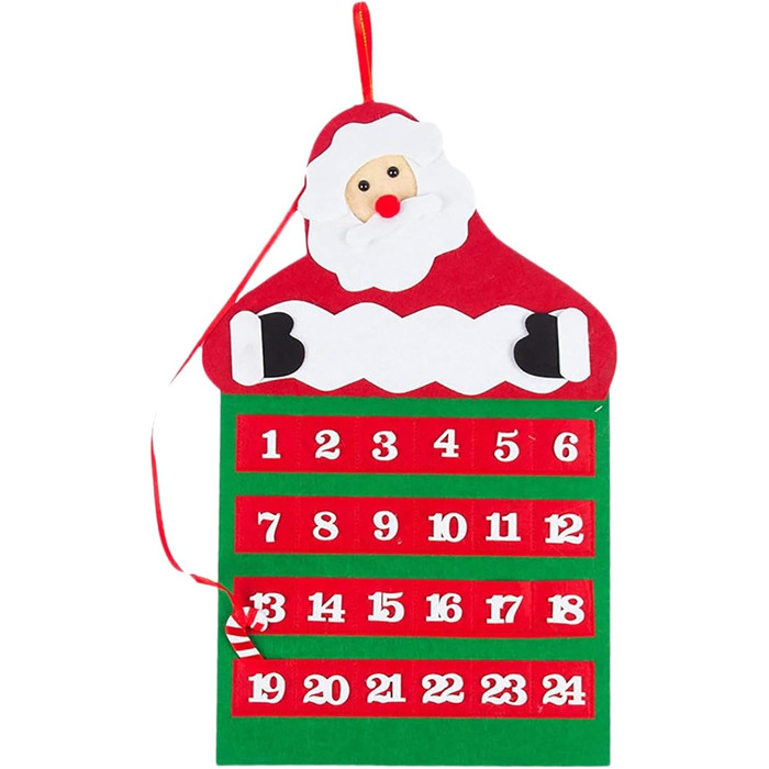 Тканинний адвент-календар з 24 кишенями Shenrongtong