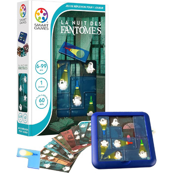 433 FR Ghost Thinking and Placement Game, Blue, Black, White, L, 433 FR Ghost Thinking and Placement Game, Blue, Black, White, L