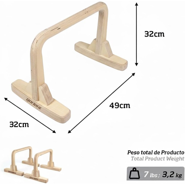 Дерев&39яні паралелети для калістеніки для віджимань, турнік для віджимань та тренажер, висота 30 см, нековзні, ідеально підходять для тренувань у парку або вдома
