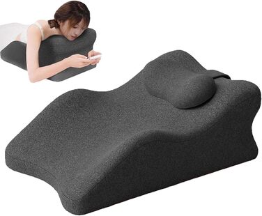 Підтримуюча подушка для ніг з пінопласту клин для підняття щиколотки та коліна, подушка для ніг, подушка для вен стопи, комфортний відпочинок, ергономічна піна, покращений кровообіг, подушка для ніг з подушкою для зняття напруги, темно-сірий колір.