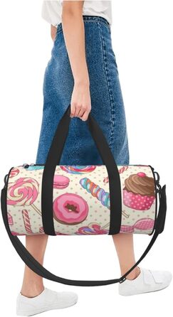 Дорожня сумка Солодка випічка (Roter Panda), кругла, великої місткості, легка та міцна, ідеальний подарунок для подорожей, відпустки, ділових поїздок та іншого, універсальний розмір.