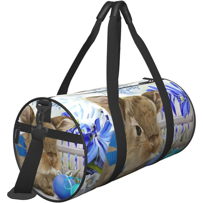 Дорожня сумка-мішок з милим кроликом та великодніми яйцями, спортивна сумка для чоловіків та жінок