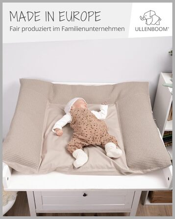 Чохол на пеленальний килимок 75x85 см пісочний (Made in EU) - знімний чохол на пеленальний килимок 85x75, дитячий чохол на пеленал