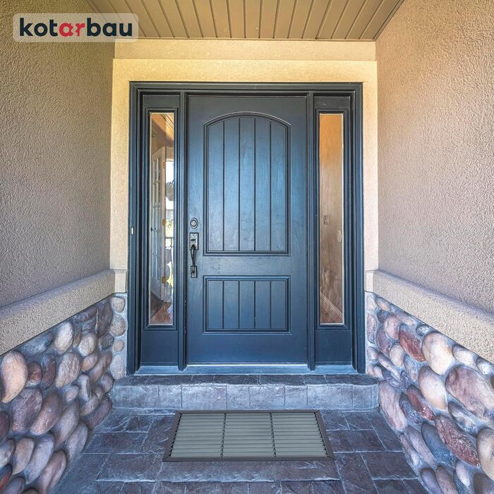 Килимок для вулиці KOTARBAU 60x40 см, Оцинкований метал, Вхідний килимок, Килимок для внутрішніх дверей, Вуличний килимок, Килимок для передніх дверей, Килимок для дверей, Килимок для бруду, Вулічний килимок для дверей, 60 x 40 см