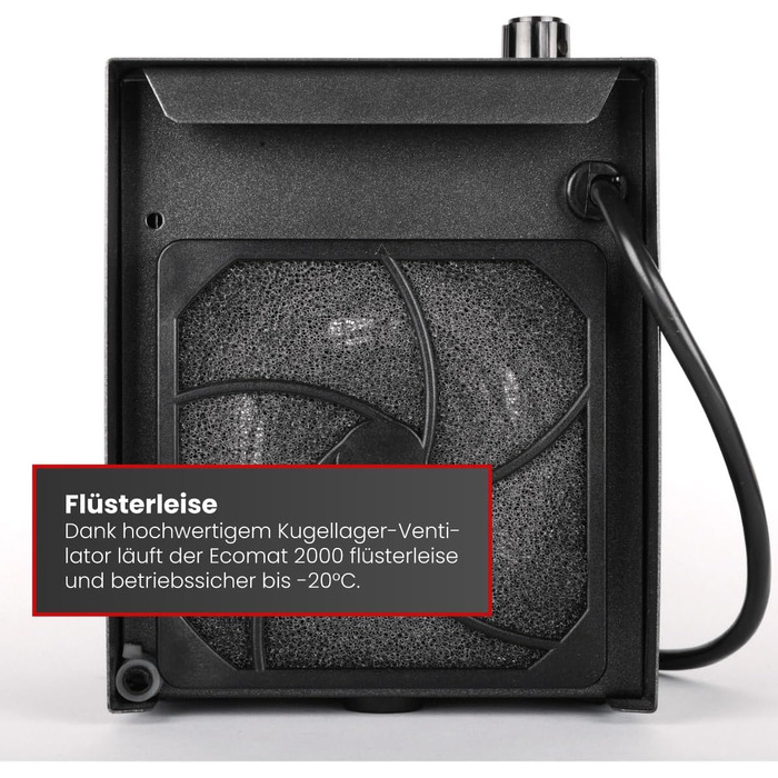 Мобільний тепловентилятор 230В 450Вт / 750Вт / 1800Вт терморегулятор автоматичне вимкнення антрацит, 2000 Classic Plus