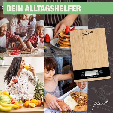 Кухонні ваги цифрові - Цифрові кухонні ваги до 5 кг - Цифрові ваги з рідкокристалічним дисплеєм - Кухонні ваги для випічки, пригот