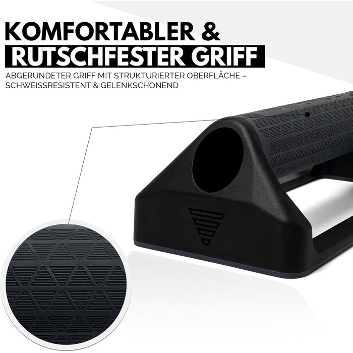 Ручки для віджимань GORNATION, перекладина для віджимань із силіконовою ручкою та нековзною гумовою основою, легка та портативна, обладнання для калістеніки для дому, ручки для стійки на руках, тренування вдома та на свіжому повітрі, темно-сіра