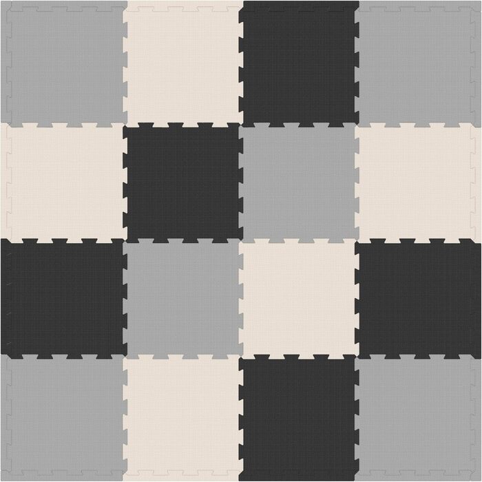 Тварин Головоломка Килимок-головоломка Дитячий килимок Килимок Килимок з пінопласту Килимок для захисту підлоги з хвилястим краєм Нетоксичний Водонепроникний Не ковзає Чорний світло-сірий білий (темно-сірий/світло-сірий/бежевий, 158x158 см), 40 9