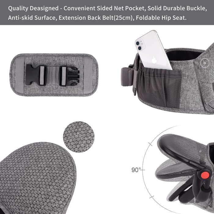 Легкий регульований табурет із підтримкою спинки, 3-в-1 для новонароджених і малюків (чорний), 0-36 Months