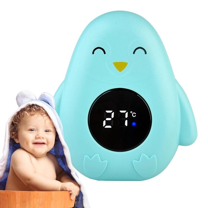 Дитячий термометр для ванни Цифровий плаваючий термометр для ванни Baby Дитячий термометр для ванни у формі пінгвіна, світлодіодни