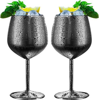 Келих для вина LELELINKY 350 мл Келихи для червоного вина з нержавіючої сталі, небиткі келихи для вина, келихи для шампанського та