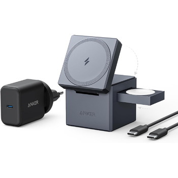 В-1 Cube з зарядною станцією MagSafe, бездротовим зарядним пристроєм для iPhone на 15 Вт, індуктивною зарядною станцією для Apple