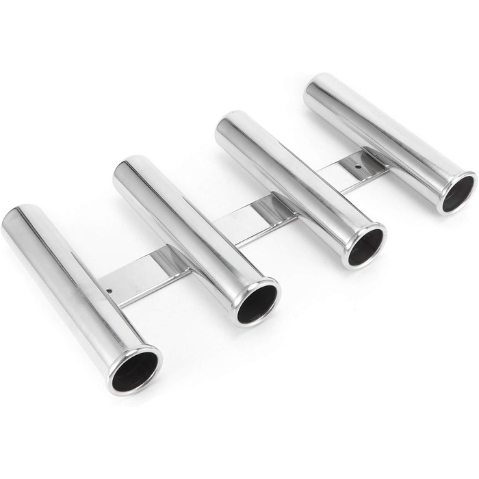 Тримач для вудки KIMISS з 4 трубками з нержавіючої сталі для кріплення на човні та яхті - вертикальне кріплення для безпечної риболовлі в морському середовищі