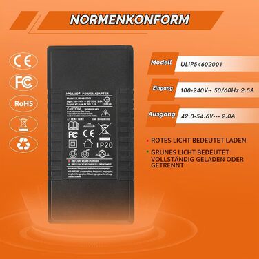 Зарядний пристрій для електросамоката 54,6В 2А для Xiaomi 4 Ultra/4 Pro 2nd Gen/5, 5 Pro, універсальний зарядний пристрій для літієвих батарей 48В з 7 роз'ємами, кабель зарядки для ховерборда, дрифтборда та електровелосипеда