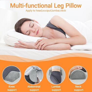 Півмісяцевий валик для шиї з піни з пам&39яттю форми, подушка для ніг, подушка для колін для сну, поперекова подушка для шиї, колін, талії