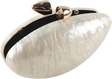 Акриловий клатч у формі мушлі, модна вечірня сумочка з металевого акрилу, блискучі гаманці та сумочки у формі яйця для жінок, весільні вечірки