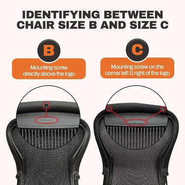 Запасне сидіння FOAMON для Herman Miller Classic Aeron розміру B середнього розміру (чорна сітка)