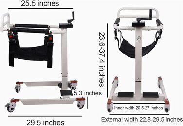 Душовий табурет, Підйомник для пацієнтів, Інвалідний візок для перенесення додому, Трансферний підйомник, Сталевий портативний транспортний інвалідний візок, Крісельний підйомник для людей похилого віку, Крісло для перенесення, 330 фунтів
