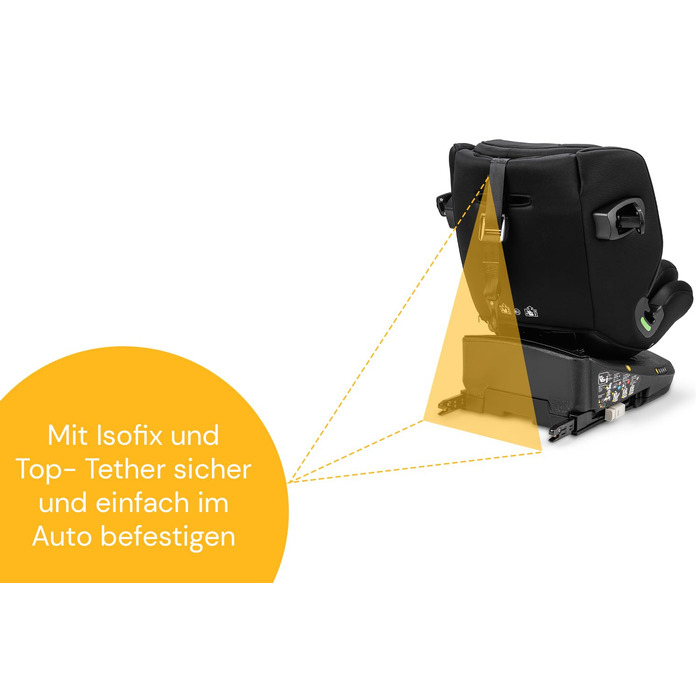 Поворотне дитяче автокрісло 40-150 см, реборд з Isofix, дитяче автокрісло - All Black, 360 i-Size