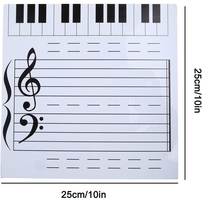 В-1 Стирається Нотна Дошка Для Вивчення Нот Для Вивчення Нот Підвісна Стільниця З Сухою Ручкою Протирання Ручка Шкільний Реквізит Музична Нотна Дошка, 2-