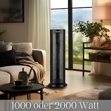 Енергозберігаючий керамічний вентилятор-обігрівач 12-годинний таймер Коливальний Дистанційне керування 3 налаштування охолодження, 1000, 2000 Вт Електричний обігрівач Нагрівальний пристрій Індикатор температури Електричний обігрівач Міні-обігрівач