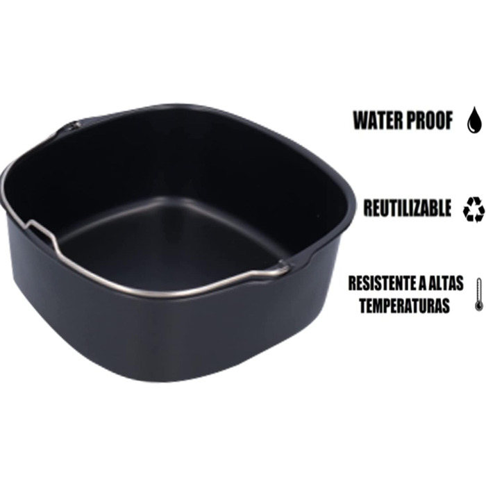 Форма Les-Theresa для фритюрниці, 22 см форма для торта Кошик для випічки хліба багаторазові аксесуари для фритюрниці, аерофритюрниця термостійка легке очищення для HD9925 HD9860 HD9905/01