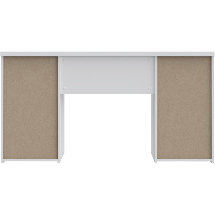 Письмовий стіл FORTE Net106 з 4 шухлядами та 1 дверцятами, інженерна деревина, матово-білий, 145 x 60 x 76,3 см. Матово-білий, 4 шухляди, 1 дверцята.