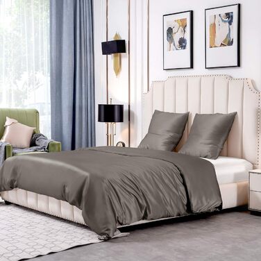 Комплект шовкової постільної білизни Momme 3 шт. и, підодіяльник 240 х 220 см і 2 наволочки 80 х 80 см, гіпоалергенний шовковий шо