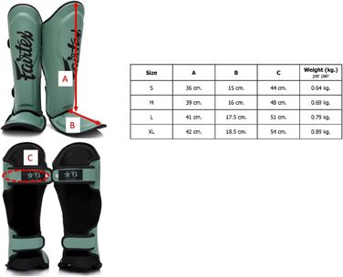 Щитки для гомілок Fairtex X Booster - FXB SG зелені/чорні XL