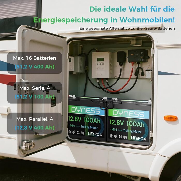 Міні-літієва батарея 12V 100Ah LiFePO4 з BMS 100A, захистом від низьких температур, макс. 15000 циклів, для човнових двигунів, караванів, акумуляторних блоків, сонячних систем, автономних систем 12V 100Ah Mini