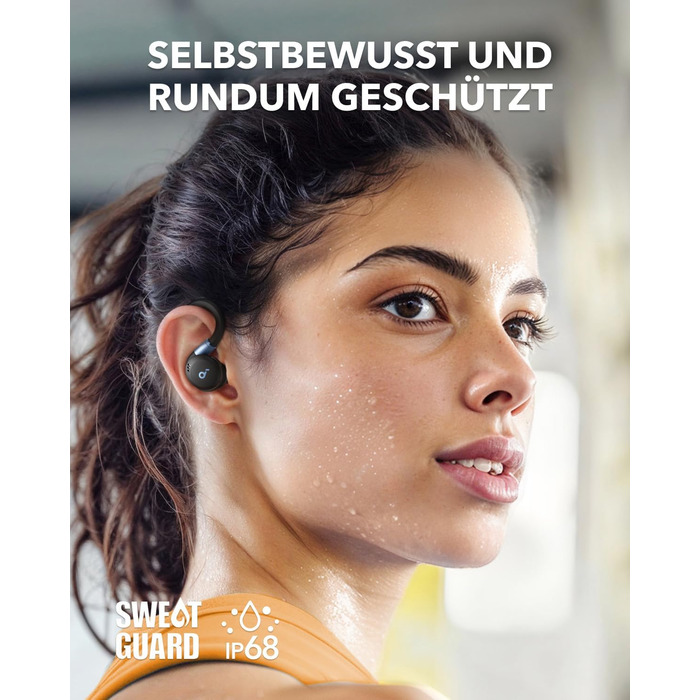 Бездротові навушники для тренувань, поворотні та висувні дужки, шумозаглушення, глибокі баси, водонепроникність IP68, захист від п