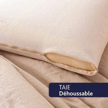 Ергономічна подушка DODO, рослинного походження, 45 x 70 см, піна з ефектом пам&39яті, прямокутна, наповнювач 100 МДФ, нижня сторона бавовна, чохол з поліестеру касторова олія, (1 упаковка)