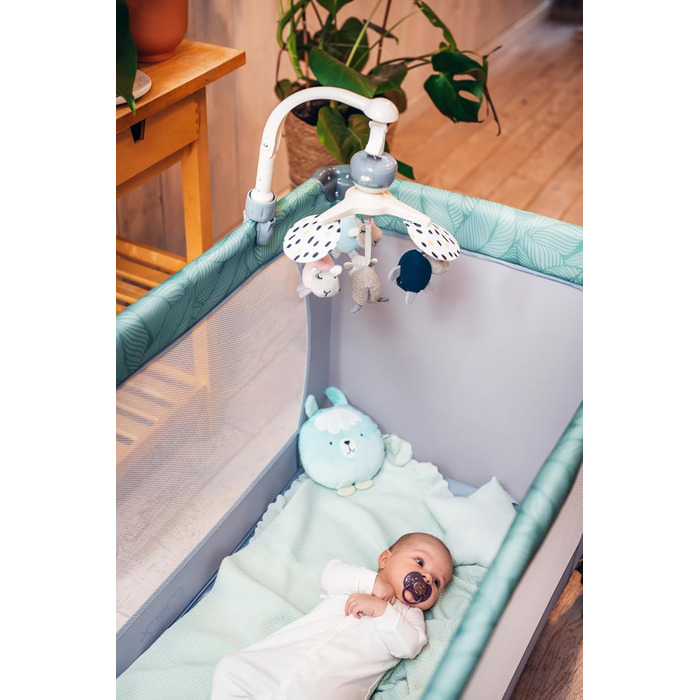 Дитяче ліжечко Momi BELOVE для дітей вагою до 15 кг, Ш65 x Д125 x В78 см (складається 21 x 23 x 80 см), дитяче ліжечко з матрацом, 2 колеса, сумка для транспортування сірого кольору