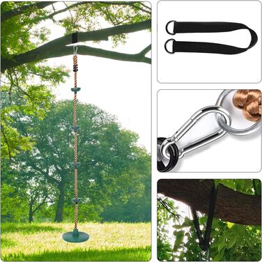 Гойдалки на відкритому повітрі дитячі гойдалки для лазіння по мотузці з платформою, для дітей дерево диск гойдалки гойдалки для ла