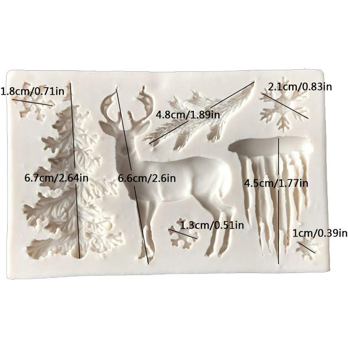 Різдвяна силіконова формочка 2 шт DUBENS