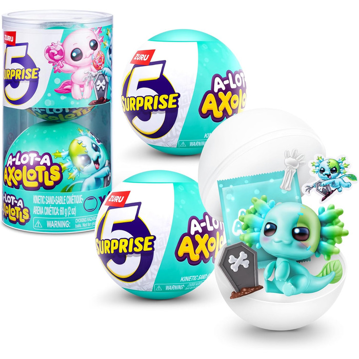 Сюрпризних аксолотлів A-Lot-A від ZURU (2 капсули), з аксесуарами, весела іграшка для дітей, 5