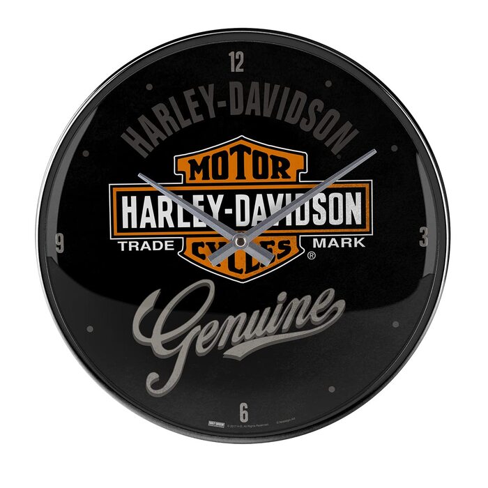 Ретро-настінний годинник Nostalgic-Art, Ø 31 см, Harley-Davidson автентичний вінтажний дизайн