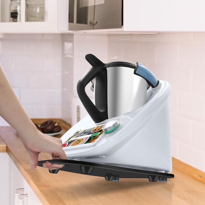 Для розсувної дошки Thermomix TM6, аксесуарів для акрилової розсувної дошки, швидкопереміщеної рухомої дошки для кухонного комбайна Thermomix Vorwerk TM 6 TM5 Аксесуари Pad Board (чорний)