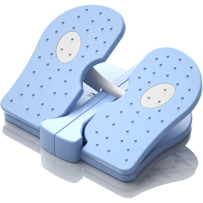 Тихий, складаний фітнес-степер, світло-блакитний степ-трейнер, складаний степ-трейнер для ніг з посиленим нейлоновим степ-трейнером для тренування ніг, домашній тренажер світло-блакитного кольору, один розмір