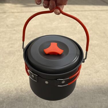 Набір для кемпінгу об&39ємом 1,4 л, термостійкий алюмінієвий сплав, підходить для експедицій у дикій природі