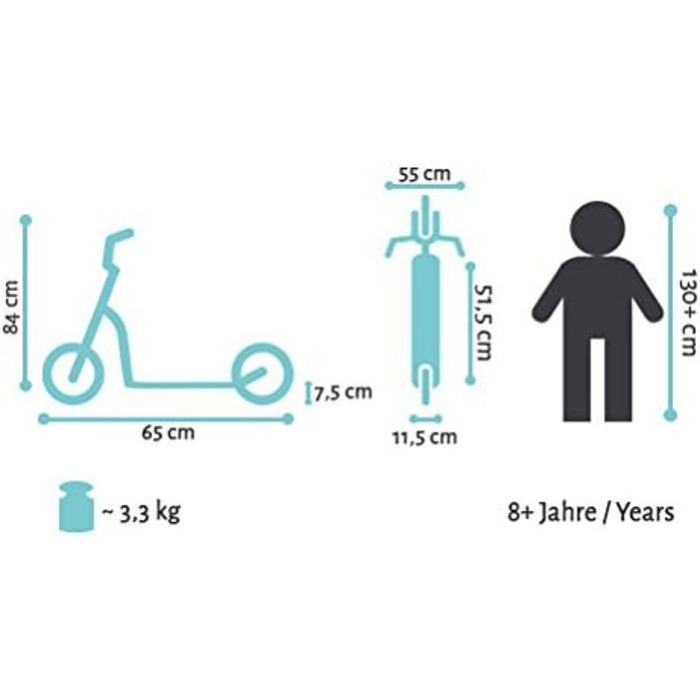 Самокат для дітей від 7 років, дорослих 110 120 мм Професійний, напівпрофесійний трюковий самокат Aluminium HIC 110 мм Напівпрофес