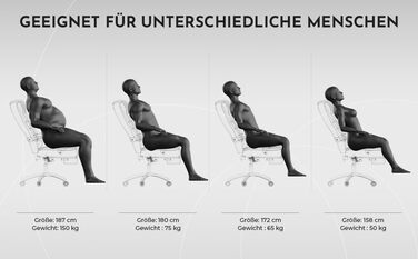 Ергономічне офісне крісло з подвійною поперековою опорою - Геймерське крісло та крісло для керівника 150 кг - Обертове крісло з регульованою висотою, виготовлене з штучної шкіри (бежевий)