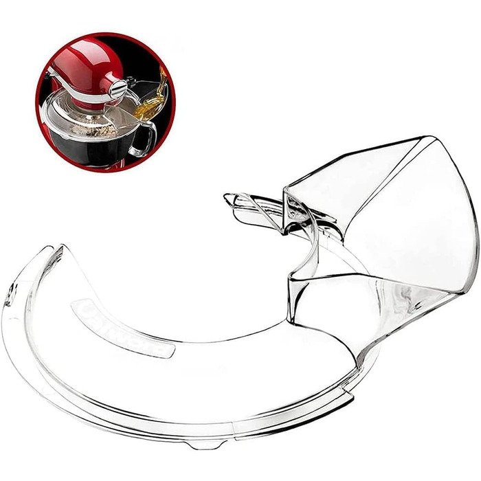 Захист від бризок 5KN1PS для миски з нержавіючої сталі KitchenAid 3 л, 4,5 л і 4,8 л (кухонний комбайн ARTISAN, CLASSIC, ULTRA)