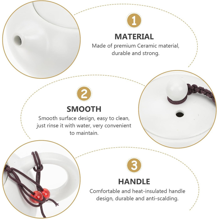 Набір для чаювання Керамічний, жаростійкий, з чайником-термосом для дому та подорожей