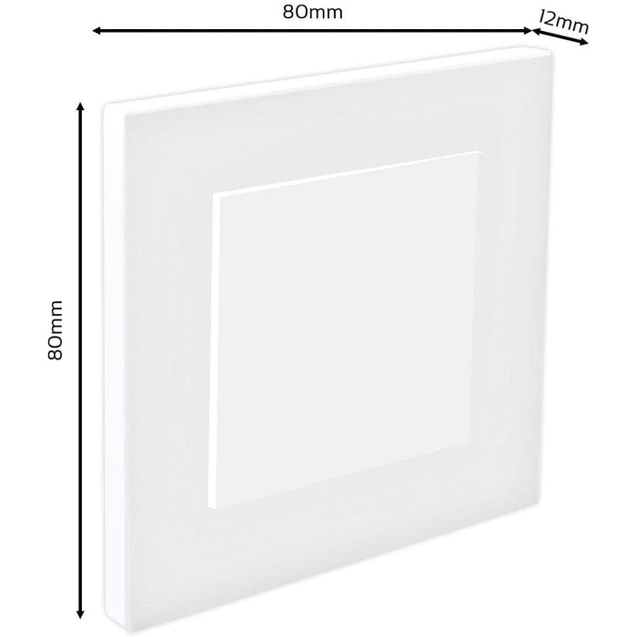 Світлодіодний світильник для сходів LongLife 230 В Сходинка Квадрат Білий - Нижня частина Колір світла Теплий білий 3000K 1,5 Вт О