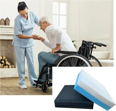 Змішані протипролежневі подушки для інвалідних візків - ортопедичні з водонепроникним та дихаючим чохлом, наповнені в&39язкоеластичною піною та піною HR Comfort.