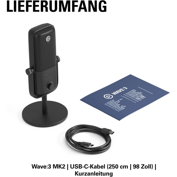 Конденсаторний мікрофон Elgato Wave3 MK.2 з DSP-ефектами